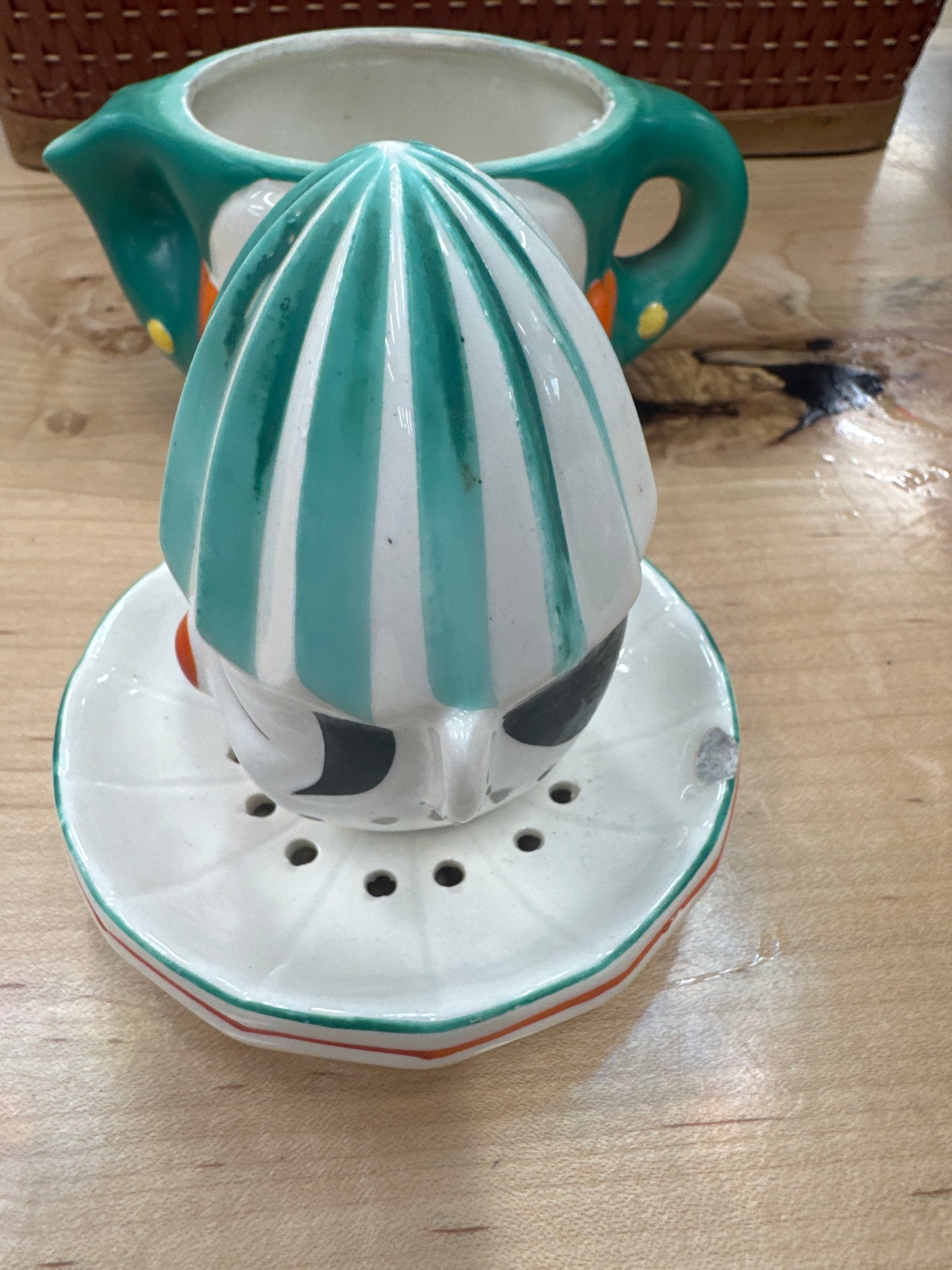 Vintage Mikori Ware JAPAN Hand Painted Clown Juicer