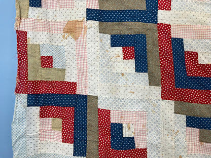 Antique Log Cabin Quilt Top