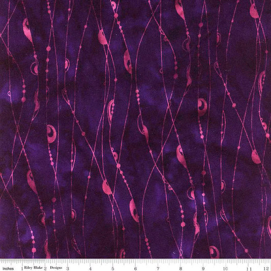 Batiks Rayon String Theory Egglplant