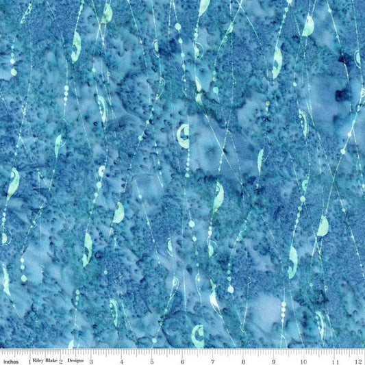 Batiks Rayon String Theory Misty Teal