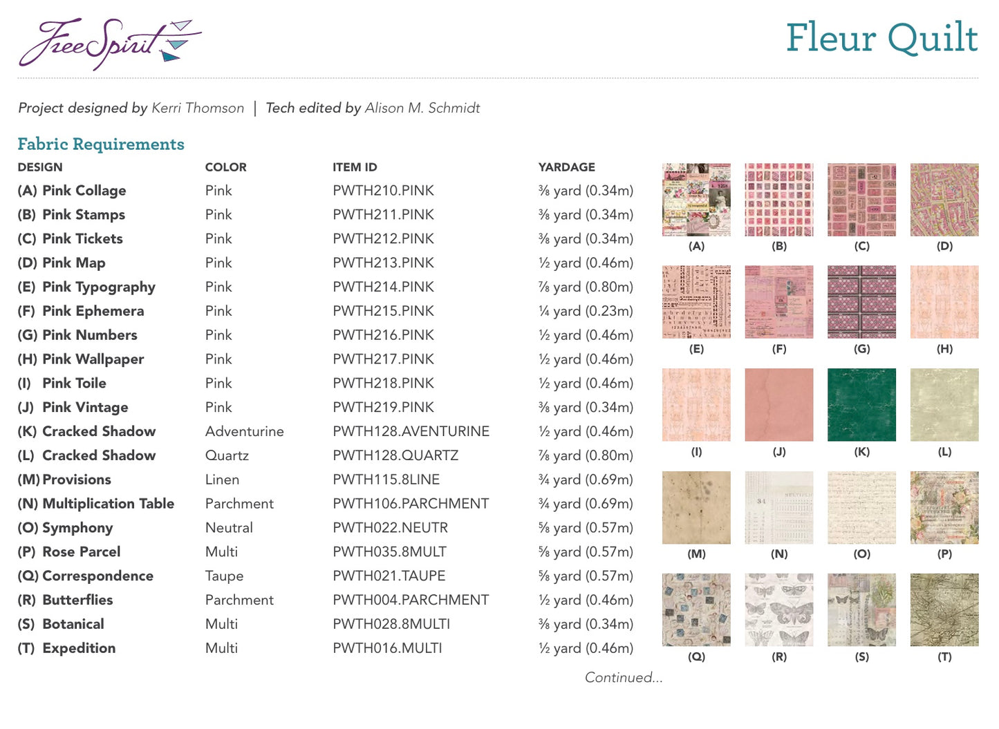 Fleur Quilt Pattern