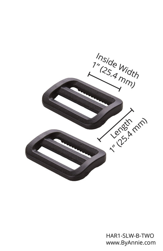 [HAR1-SL-B-TWO] Slider - 1" - Set of Two (Black Plastic)
