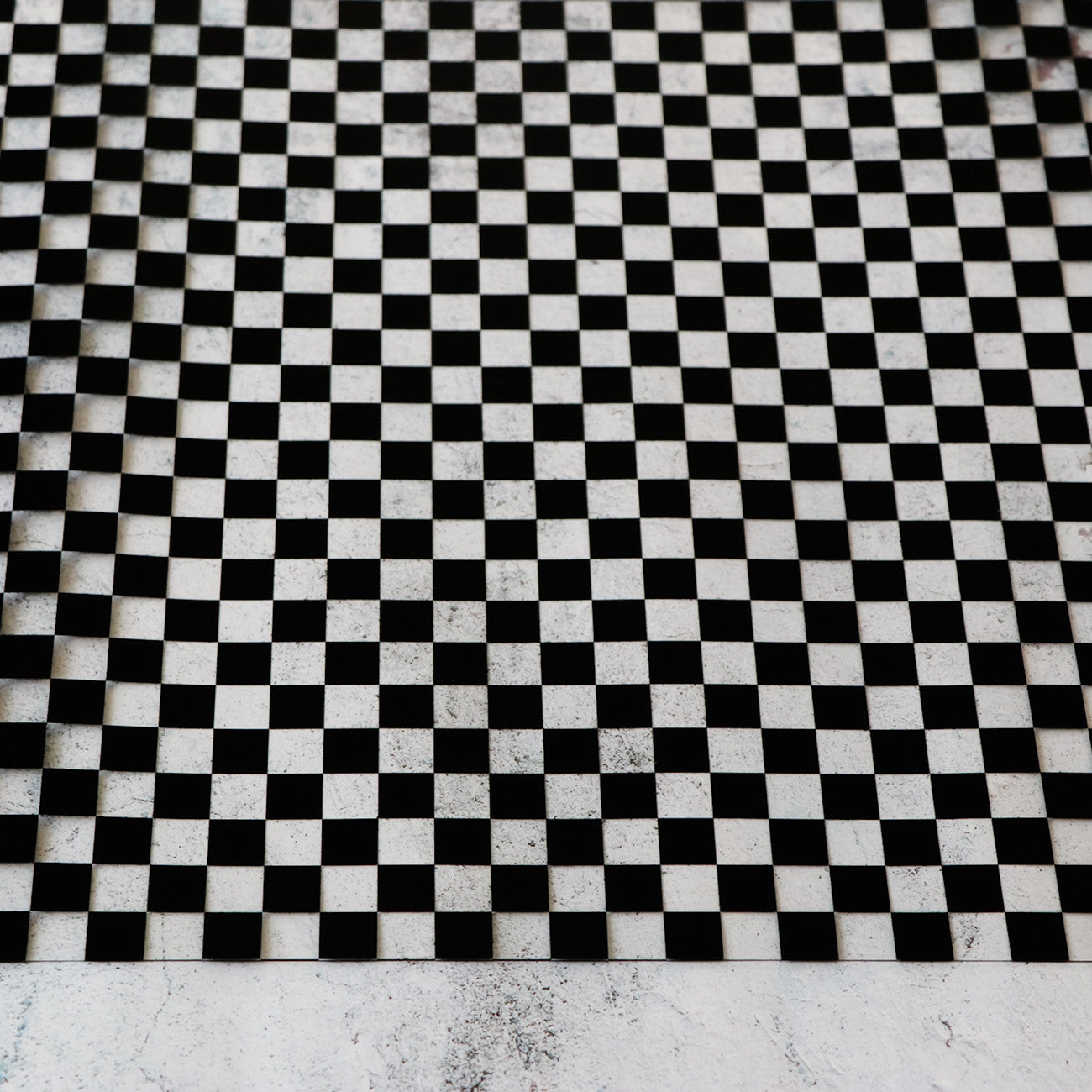 Sallie Tomato Clear Vinyl (Black Checkerboard)