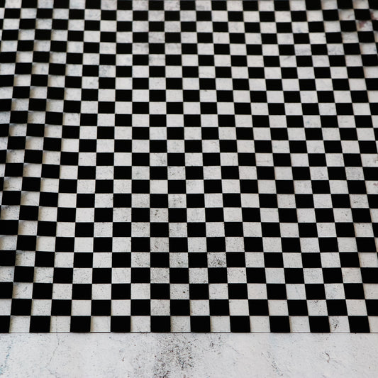 Sallie Tomato Clear Vinyl (Black Checkerboard)