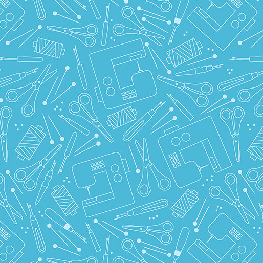 Happy Quilting (Light Blue)