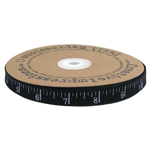 Antique Ruler Twill Tape (Black)