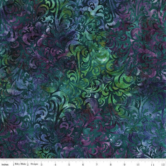 Expressions Batiks Elemental Twirl & Swirl (Peacock)