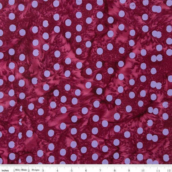 Expressions Batiks Elemental Polka Pop (Berry Persimmon)