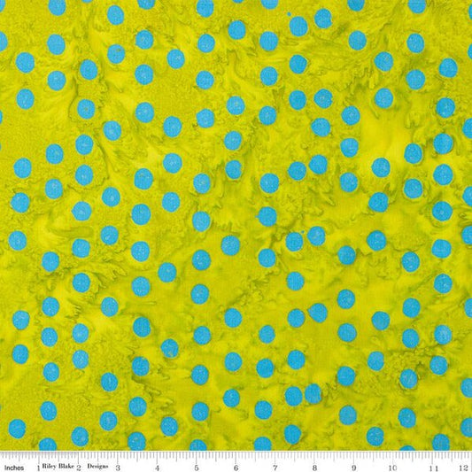 Expressions Batiks Elemental Polka Pop (Green Apple)