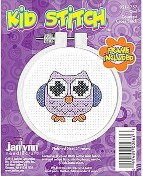 Janlynn Kid Stitch Mini Counted Cross Stitch Kit - Owl