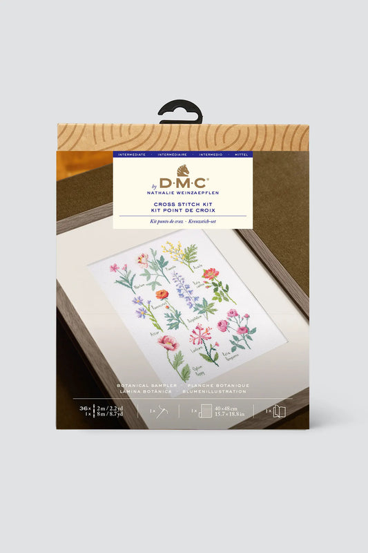DMC Mindful Making Intermediate Cross Stitch Kit - Botanical Sampler