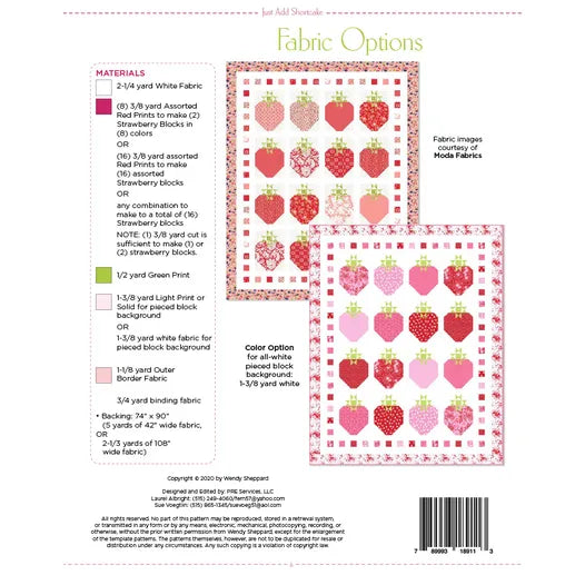 Just Add Shortcake Quilt Pattern