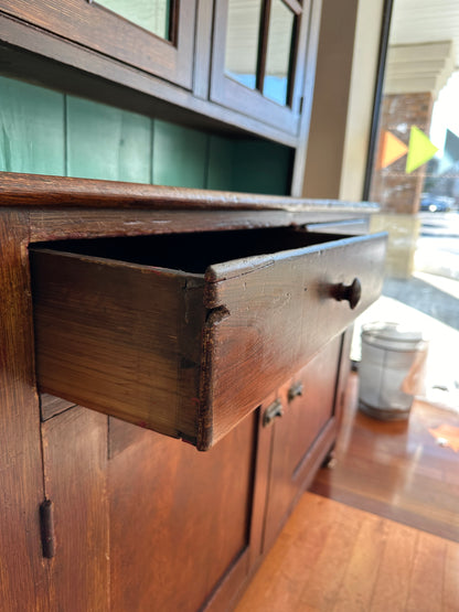 Antique grain painted cupboard