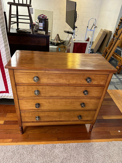 Antique American Sheraton Cherry Maple Dresser Chest Drawers