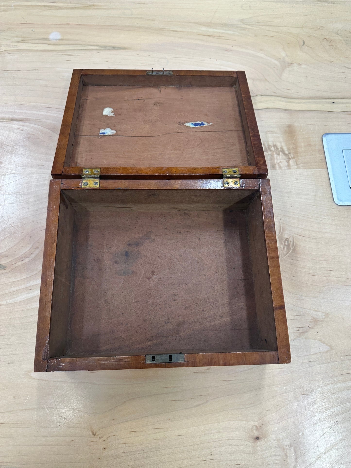 Antique folk art inlaid box