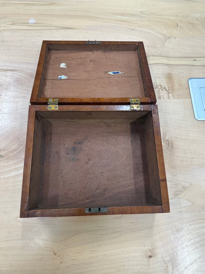 Antique folk art inlaid box