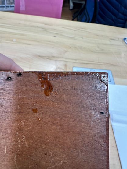 Antique folk art inlaid box