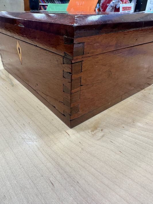 Antique folk art inlaid box