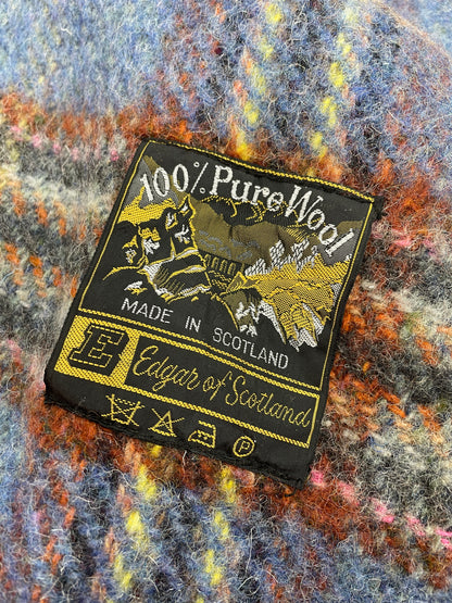 Vintage Wool Plaid Blanket