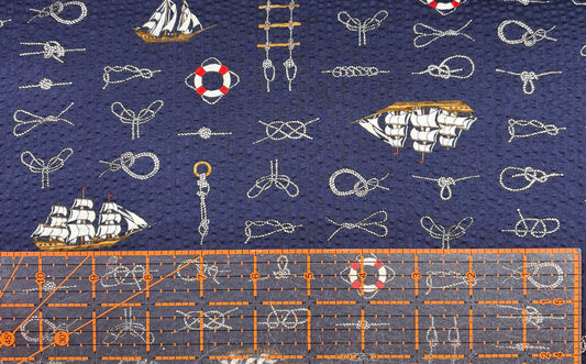 Mariners Knots & Sails (Navy)