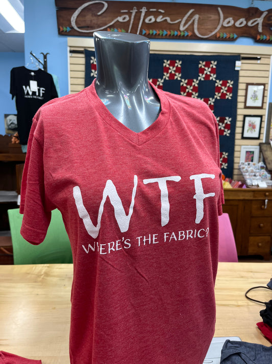 Cottonwood Tshirt Vneck (Heather Red with White WTF)
