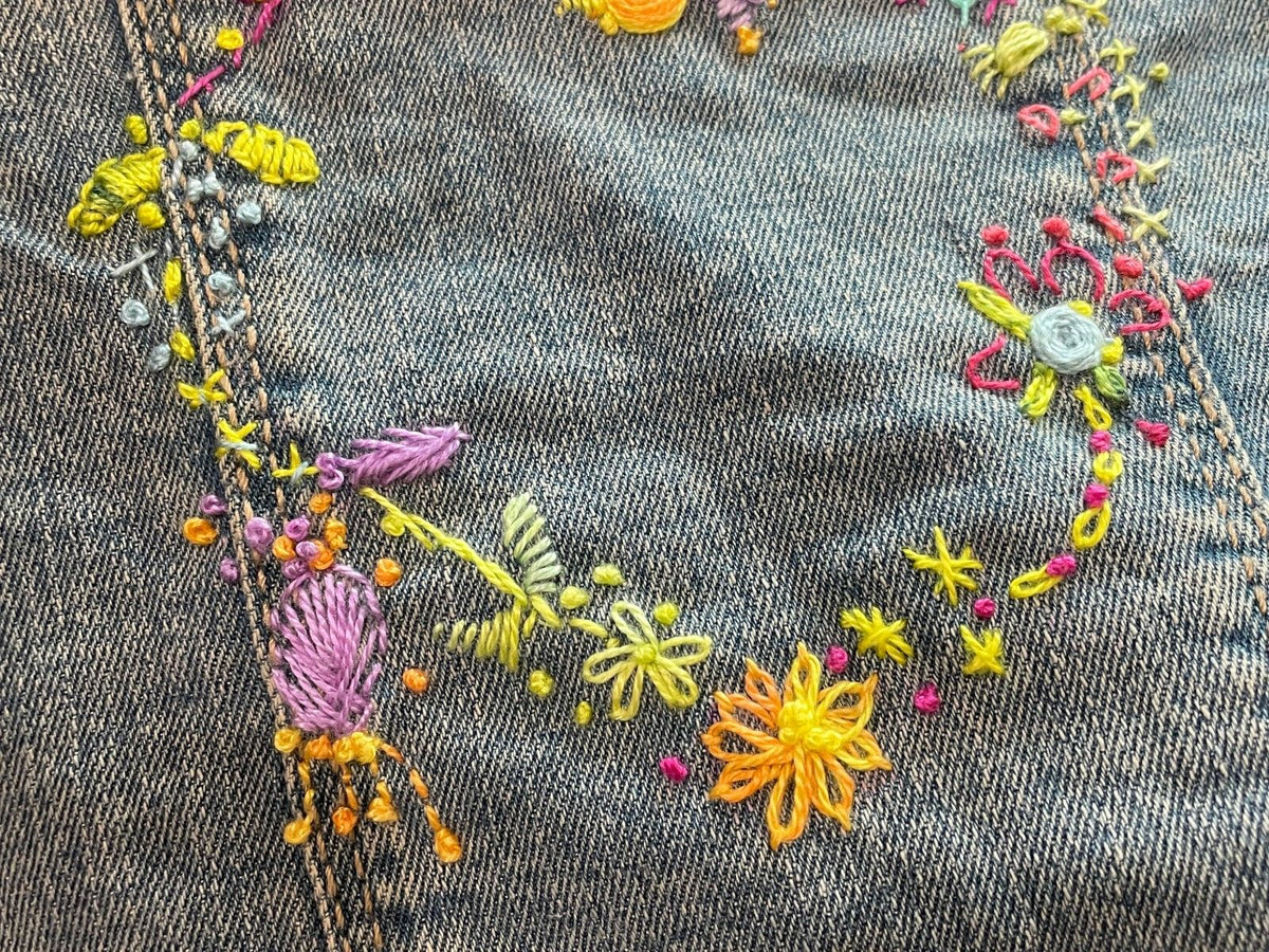 Sashiko/Applique Mash Up! Denim Upcycle Class