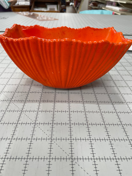 Ceramic Retro Orange Shell Shaped Containers