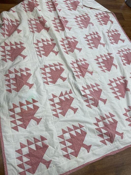 73 x 85" Cutter quilt, early 1900s