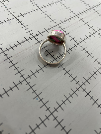 Pink Turquoise Sterling Silver Ring