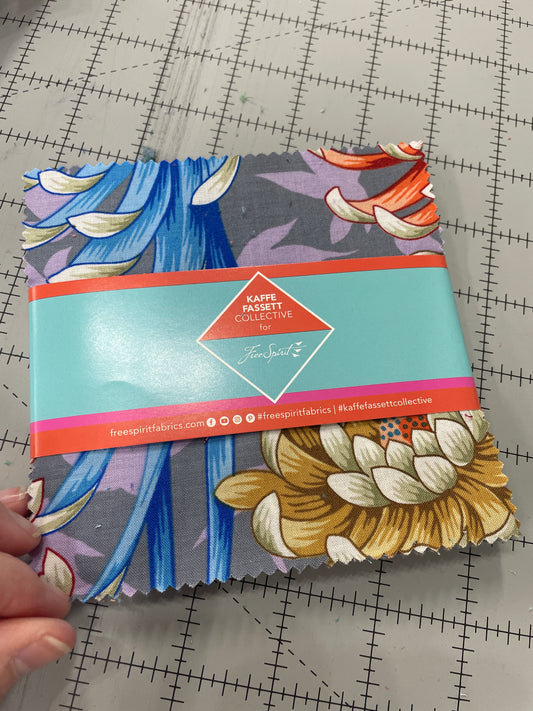 Kaffe Fassett August 2025 5" Charm Pack "Cool"