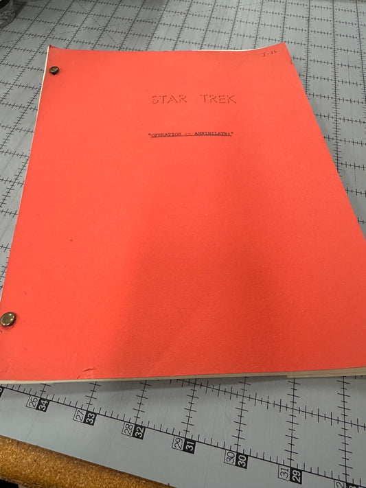 Vintage Star Trek Script (Operation - Annihilate) - TV