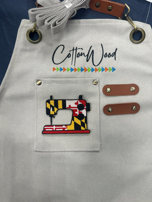 Maryland flag sewing machine iron on patch