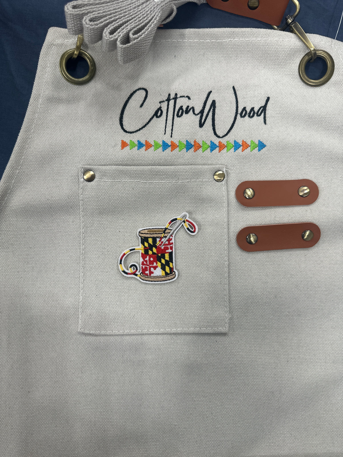Maryland flag Thread Spool On Patch
