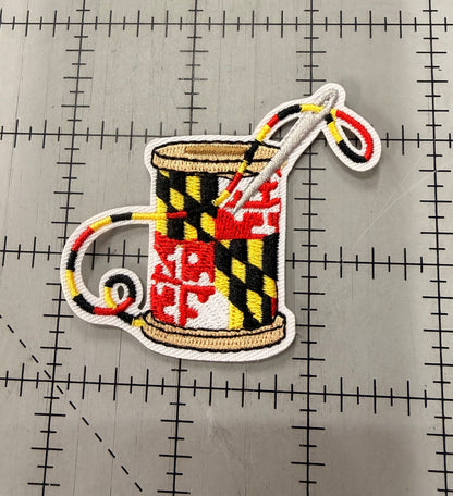 Maryland flag Thread Spool On Patch