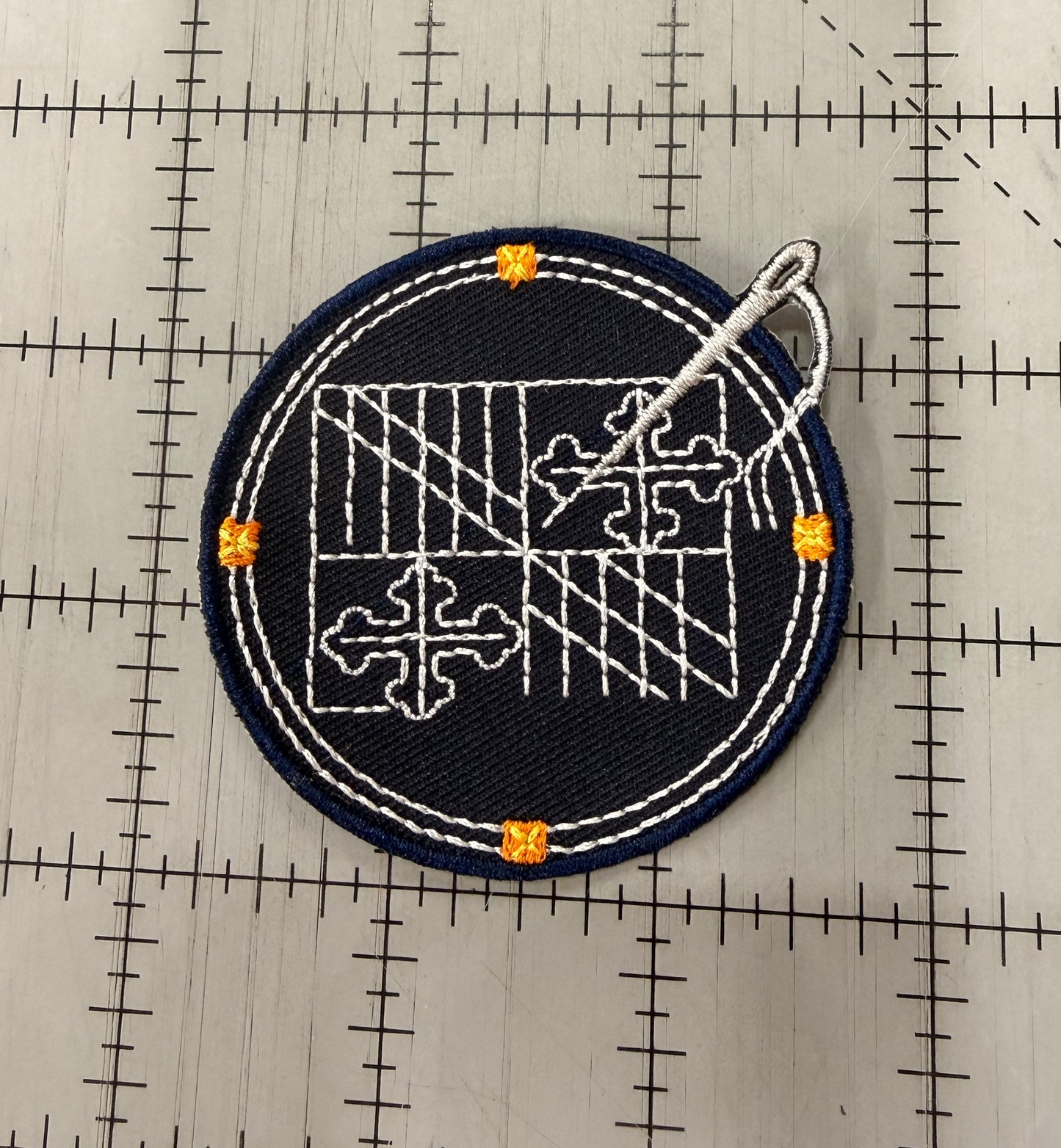 Maryland Flag Sashiko Patch