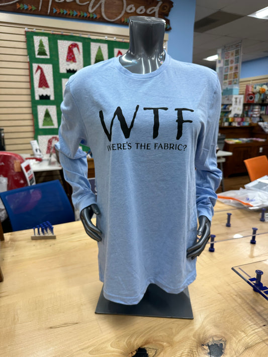 WTF Long Sleeve Tshirt - Carolina Blue Heather