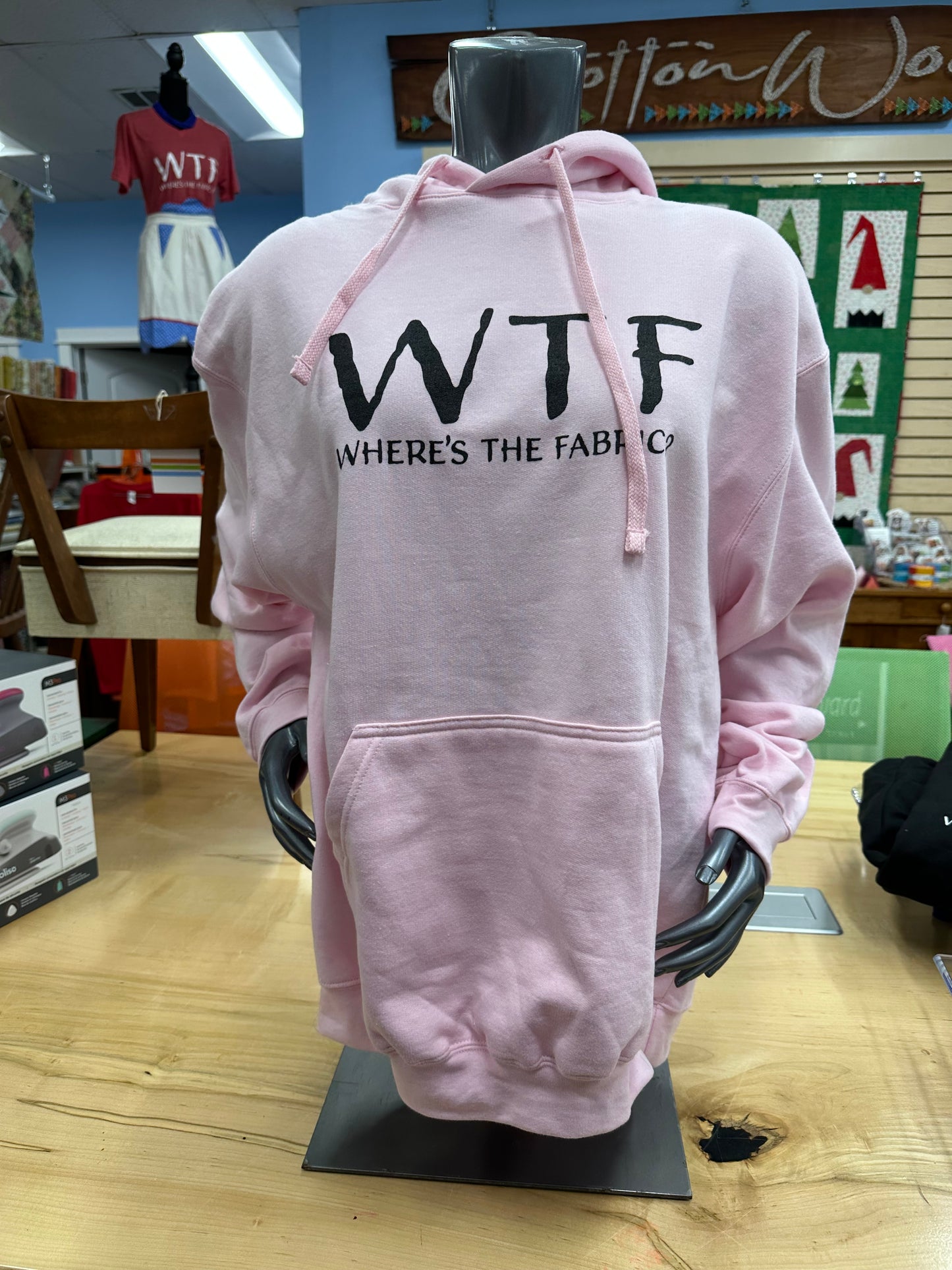 WTF Hooded Sweatshirt - Light Pink