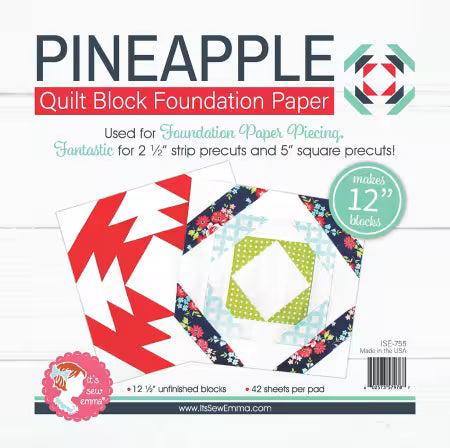 Pineapple Quilt Block Foundation Paper 12" Block