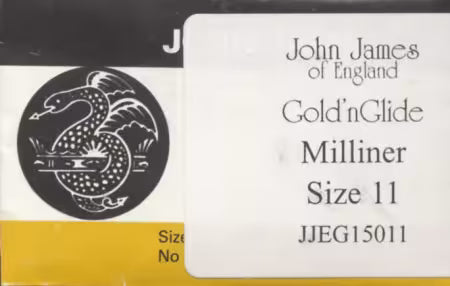 John James Gold'N Glide Milliners / Straw Needles Size 11