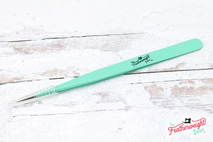 Precision Tweezers, Sharp Jadeite Green Featherweight Shop