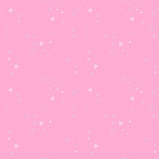 Kitty Litter Minky by Dear Stella in Bubble Gum
