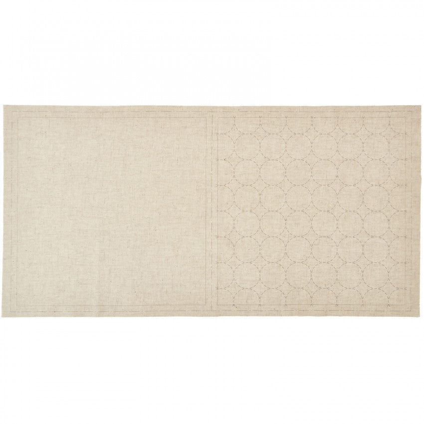 Sashiko Pre-Printed Cloth Maru-tsunagi - Natural