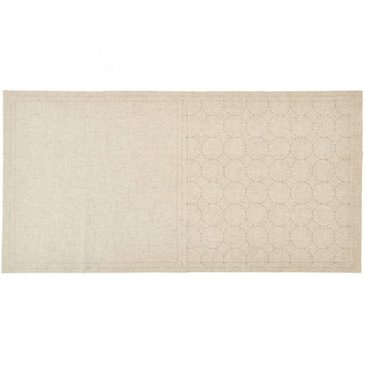Sashiko Pre-Printed Cloth Maru-tsunagi - Natural