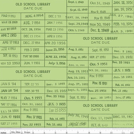 Old School Library Card (Green)