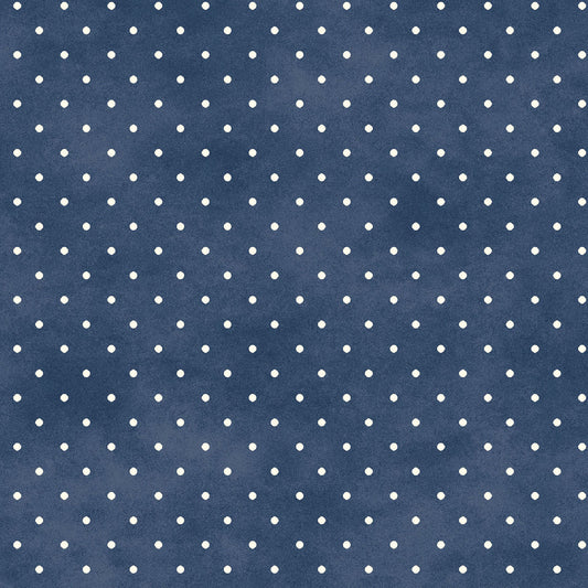 Classic Dot - Navy Blue with white