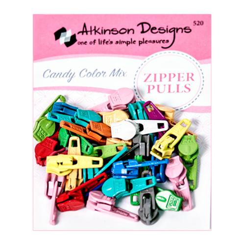 Zipper Pulls Candy Clr Mix 30ct