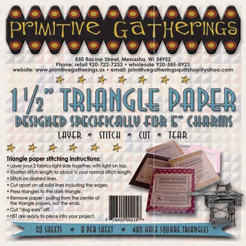 1 1/2 Triangle Paper For Charm