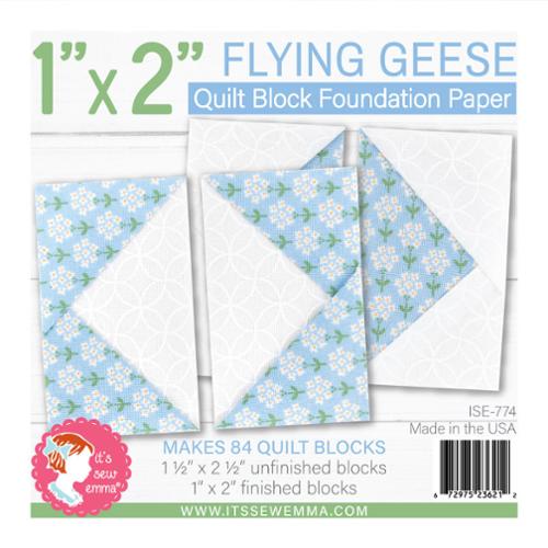 1 x 2 Flying Geese Fndn Paper