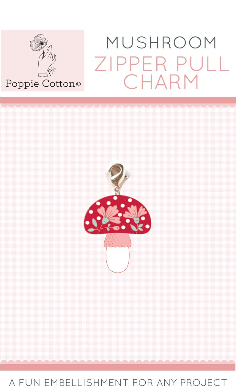 Mushroom Zipper Pull Charm