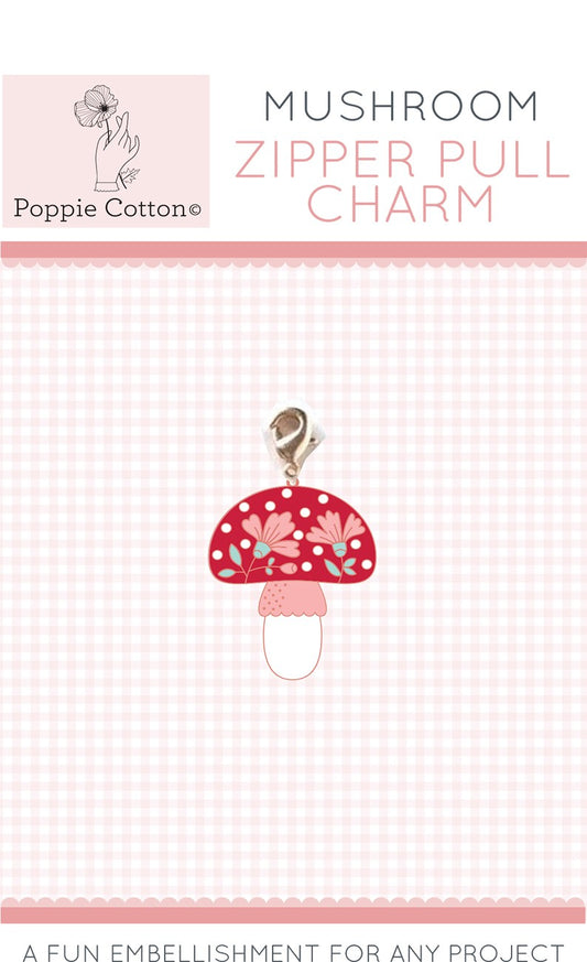 Mushroom Zipper Pull Charm